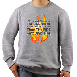 Jaket Sweater I Survived Because The Fire Inside Me Burned