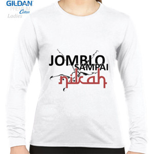 Kaos Long Sleeve Wanita Jomblo Sampai Nikah