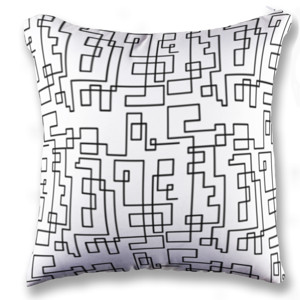 Bantal Motif Garis Zig-Zag Abstrak