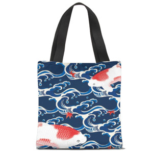 Tas Tote Fullprint Totebag Koi Fish