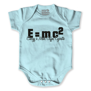 Baby Jumper Emc² tipografi 1 - putih