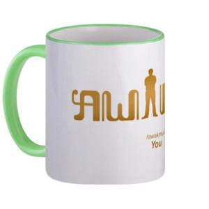 Mug Colored glass handles “Awakmu” it means you