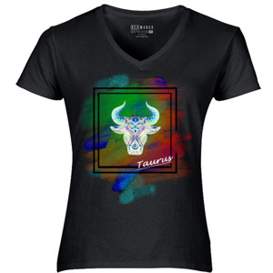Kaos Kaos tshirt zodiak taurus hitam
