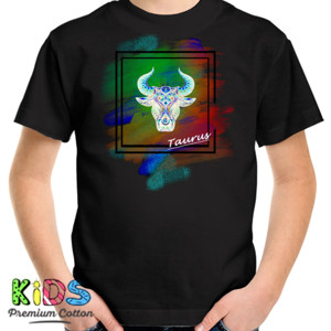 Kaos Kaos tshirt zodiak taurus hitam