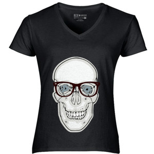 Kaos Tengkorak Berkacamata
