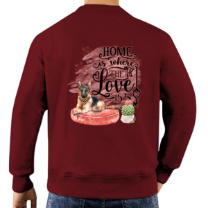 Jaket Sweater Home is the Love is-dog lovers (hanya belakang)