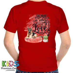 Kaos Home is the Love is-dog lovers (hanya belakang)