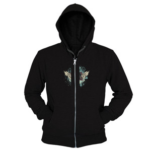 Hoodie Zipper One Eye Wings