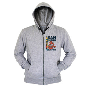 Hoodie Zipper San Diego Big Wave Surfing