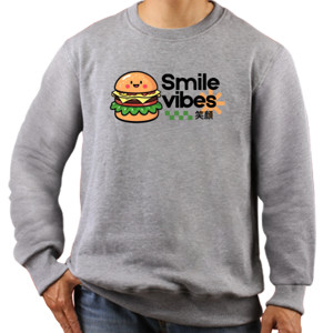 Jaket Sweater Smile vibes light color