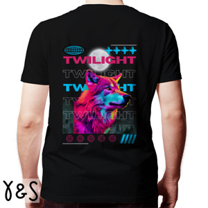 Kaos Wolf Moon Night Streetwear