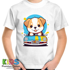 Kaos Anak Little Adventure Anjing Lucu