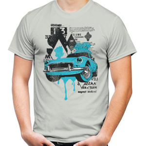 Kaos Cool Blue Car Vintage
