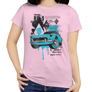 Kaos Cool Blue Car Vintage