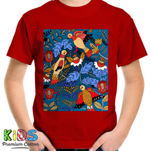 Kaos wanita lengan panjang Burung Jingga