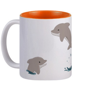 Mug Dolphin - Mug Dalam Warna by Co_mbro
