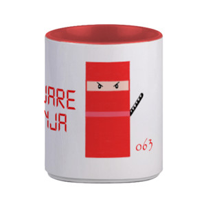 Mug Mug Square Ninja Red