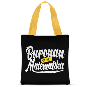 Tas Tote Fullprint Buronan Guru Matematika