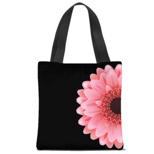 Tas Tote Fullprint bunga pink