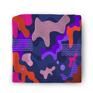 Sarung Bantal Abstract Patterns Pink Orange Blue