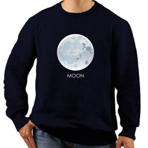 Jaket Sweater Solar System - Moon