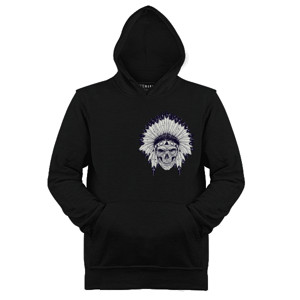 Jaket Hoodie Skull Indian Feather Hat