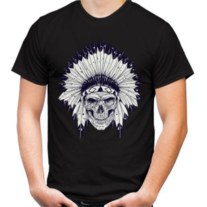 Kaos Skull Indian Feather Hat
