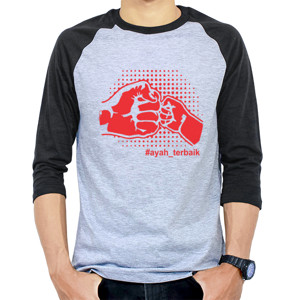 Kaos Raglan Ayah Terbaik