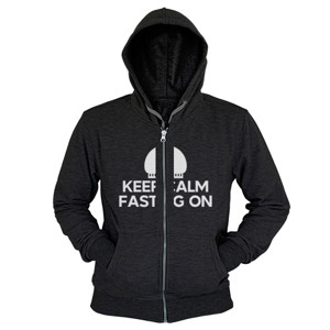 Hoodie Zipper Keep Calm Fasting On