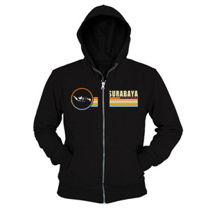 Hoodie Zipper Souvenir Indonesia Surabaya Sunset