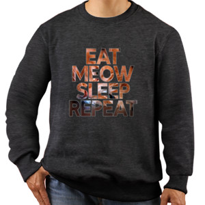 Jaket Sweater Eat Meow Sleep Repeat