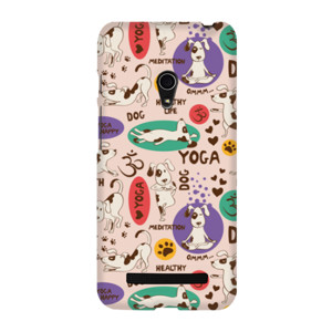 Yoga Dog Poses in Peach Casing HP