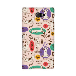 Yoga Dog Poses in Peach Casing HP