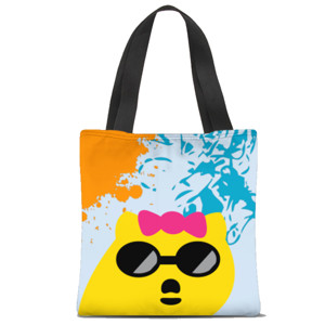 Tas Tote Fullprint kucing imut