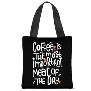 Tas Tote Fullprint Coffee is The Most Important Meal of The Day