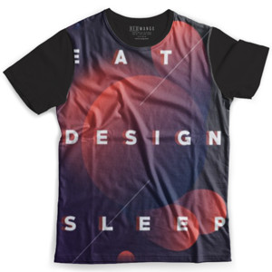 Kaos Fullprint Eat, Design, Sleep 