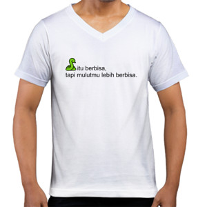 Kaos  Kaos Pria Mulut Berbisa V-Neck by Co_mbro