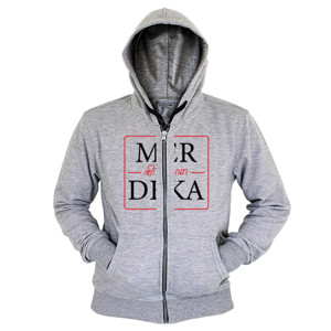 Hoodie Zipper Kaos Merdeka Huruf Serif