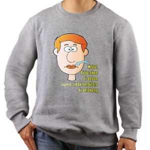 Jaket Sweater Mulut Di Depan