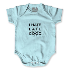Baby Jumper Kaos HATE BEING LATE - BLACK