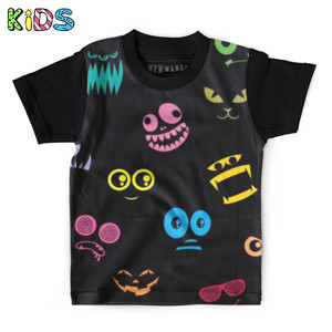 Kaos Anak Full-Print Baju Kaos Anak Distro Monsters halloween - Azwalla