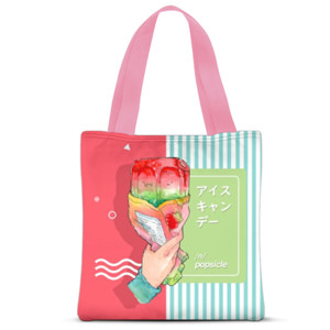 Tas Tote Fullprint Popsicle Aisu Candy