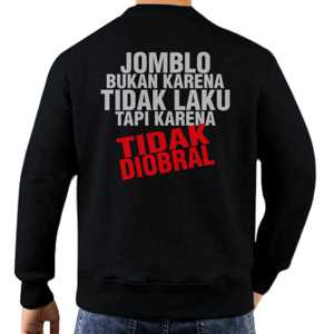 Jaket Sweater Jomblo bukan karena tidak laku