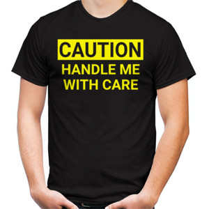 Kaos Kaos Caution Handle Me With Care Hitam