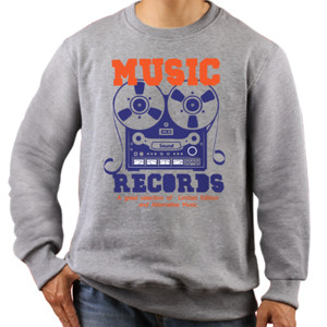 Jaket Sweater Music Records Vintage  