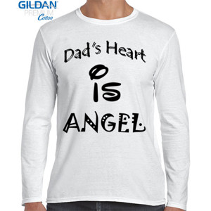 Kaos Sweater Pria Dad's Heart is Angel XL