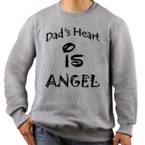 Jaket Sweater Sweater Pria Dad's Heart is Angel XL