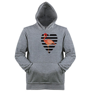 Jaket Hoodie pure heart flamingo