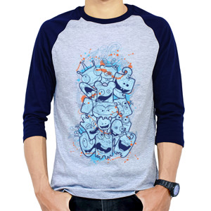 Kaos Raglan Happy Face 
