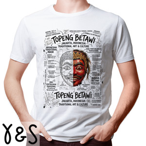 Kaos Kaos Topeng Betawi Jakarta Premium